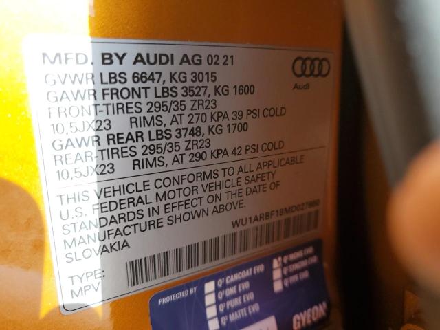 2021 AUDI RS Q8 - WU1ARBF18MD027860