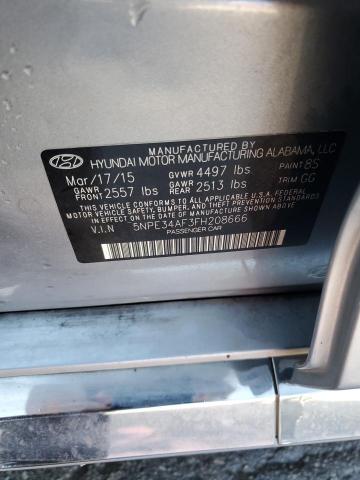 2015 HYUNDAI SONATA SPO 5NPE34AF3FH208666