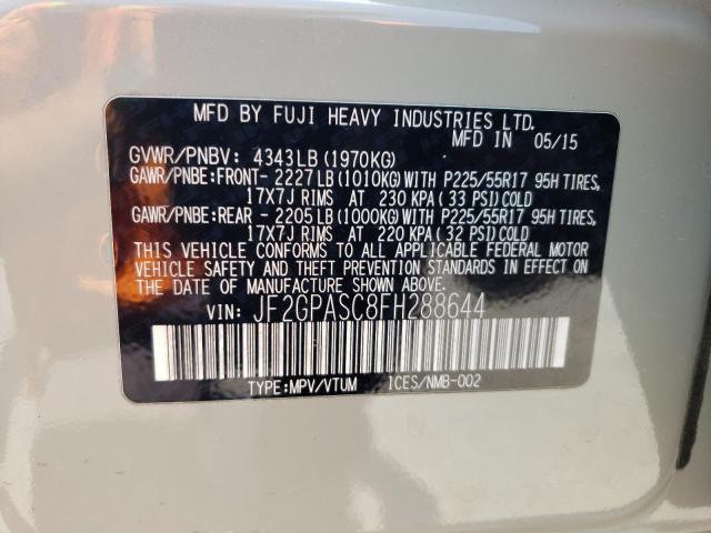 2015 SUBARU XV CROSSTR JF2GPASC8FH255644