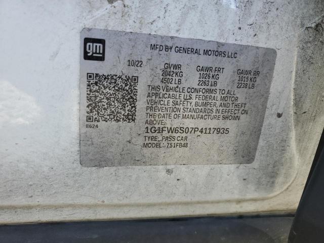 2023 CHEVROLET BOLT EV 1LT 1G1FW6S07P4117935