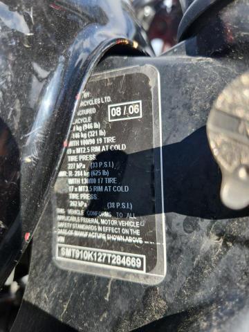 2007 TRIUMPH MOTORCYCLE T100 BONNEVILLE SMT910K127T284669