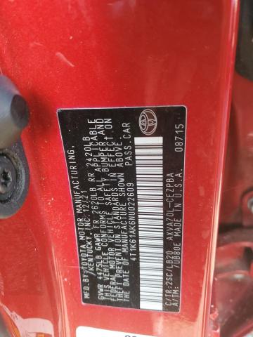 2022 TOYOTA CAMRY XSE - 4T1K61AK6NU022609