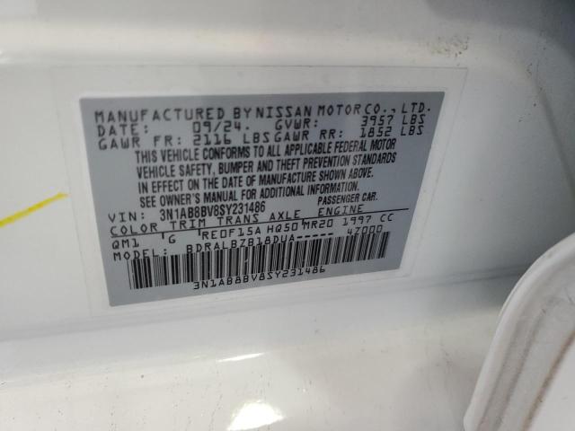 2025 NISSAN SENTRA S 3N1AB8BV8SY231486