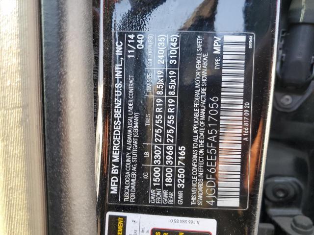 2015 MERCEDES-BENZ GL 450 4MA 4JGDF6EE5FA517056