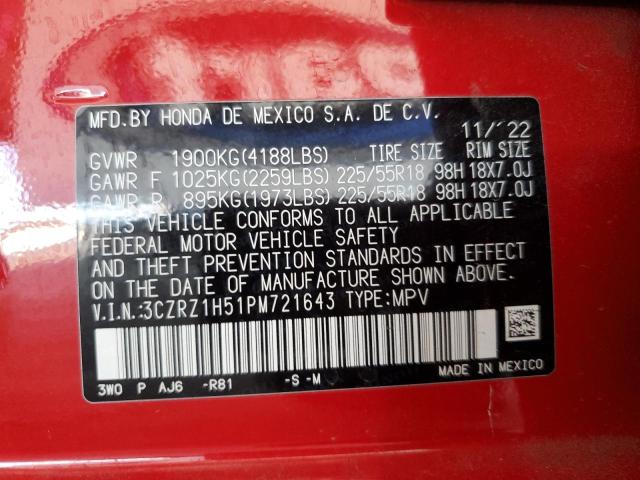 2023 HONDA HR-V SPORT - 3CZRZ1H51PM721643