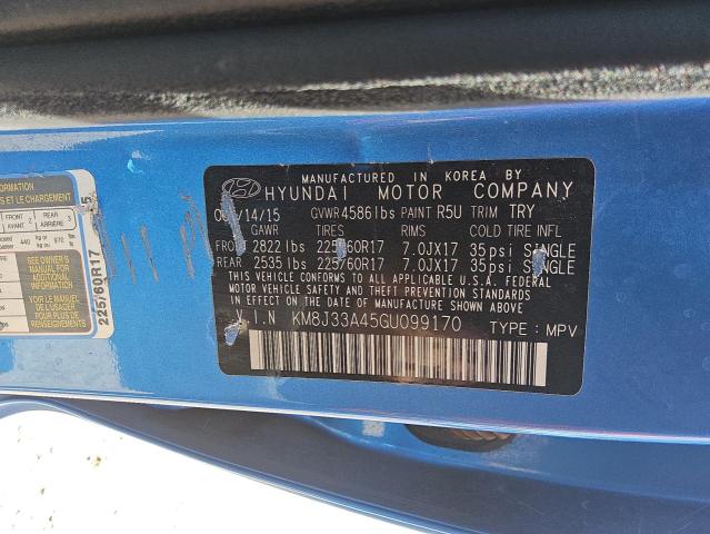 2016 HYUNDAI TUCSON LIMITED KM8J33A45GU099170