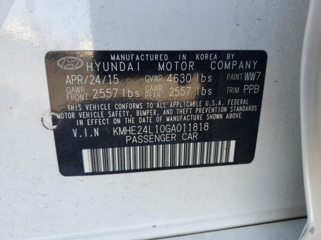 2016 HYUNDAI SONATA HYB - KMHE24L10GA011818