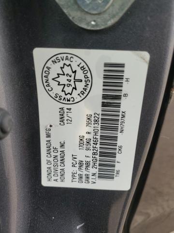 2015 HONDA CIVIC LX 2HGFB2F46FH013822