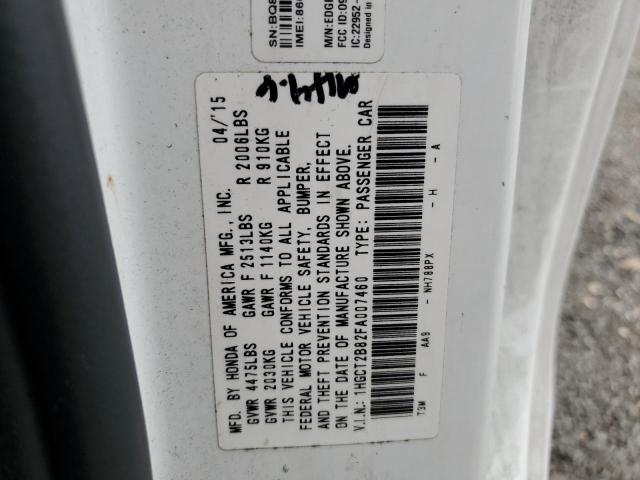 2015 HONDA ACCORD EXL 1HGCT2B82FA007460