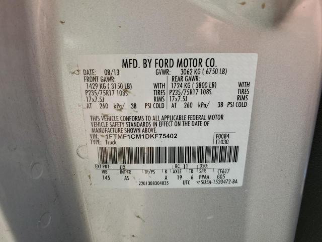 2013 FORD F150 - 1FTMF1CM1DKF75402