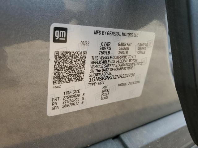 2022 CHEVROLET TAHOE K150 - 1GNSKPKD2NR324704