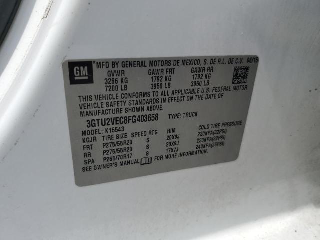2015 GMC SIERRA K15 - 3GTU2VEC8FG403658