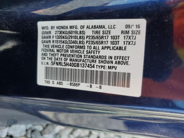 2016 HONDA ODYSSEY EX 5FNRL5H40GB137454