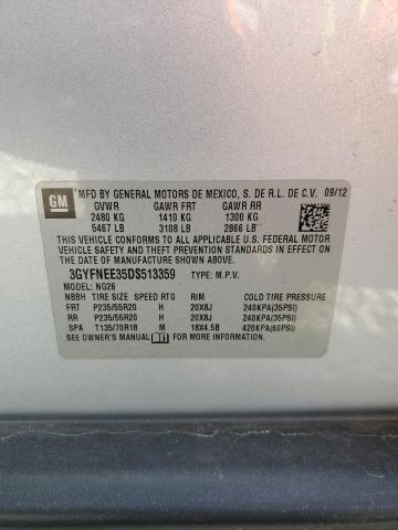 2013 CADILLAC SRX PREMIU - 3GYFNEE35DS513359