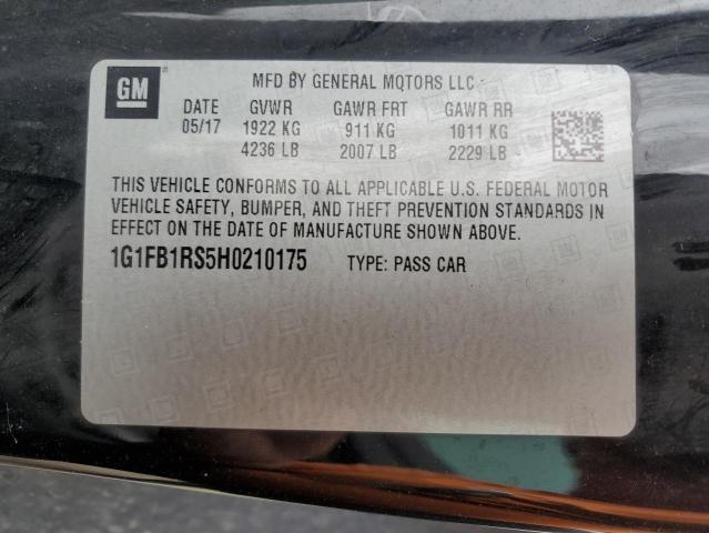 2017 CHEVROLET CAMARO LT 1G1FB1RS5H0210175