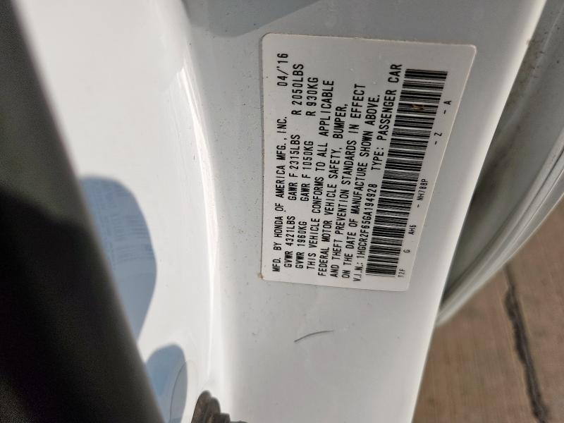 2016 HONDA ACCORD SPO 1HGCR2F65GA194928