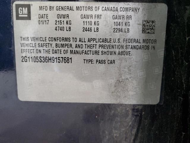 2017 CHEVROLET IMPALA LT 2G1105S36H9157681