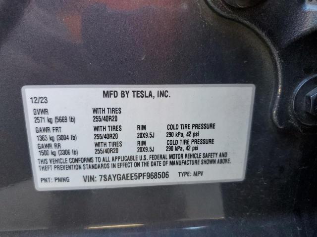 2023 TESLA MODEL Y 7SAYGAEE5PF968506
