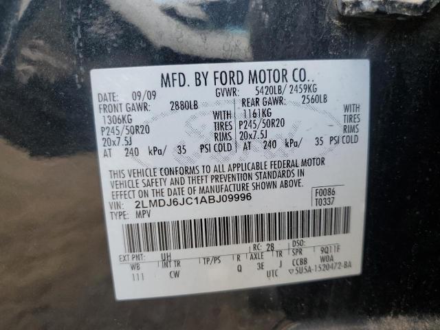 2010 LINCOLN MKX - 2LMDJ6JC1ABJ09996