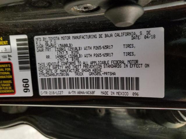 2018 TOYOTA TACOMA DOU - 3TMCZ5AN8JM150186