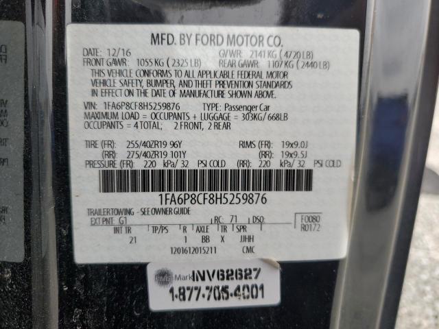 2017 FORD MUSTANG GT 1FA6P8CF8H5259876