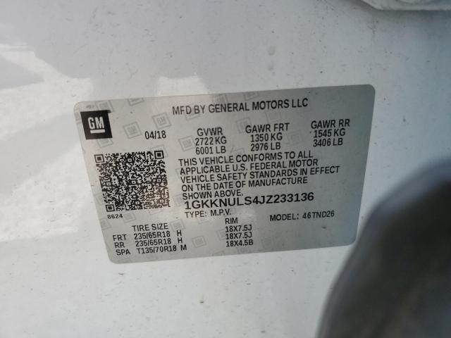 2018 GMC ACADIA SLT-1 1GKKNULS4JZ233136
