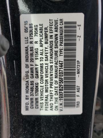 2015 HONDA CIVIC LX - 19XFB2F56FE071447