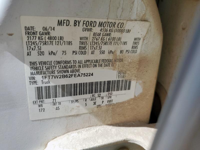 2015 FORD F250 SUPER DUTY 1FT7W2B62FEA75224
