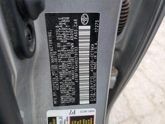 2017 TOYOTA CAMRY LE 4T1BF1FK4HU279703