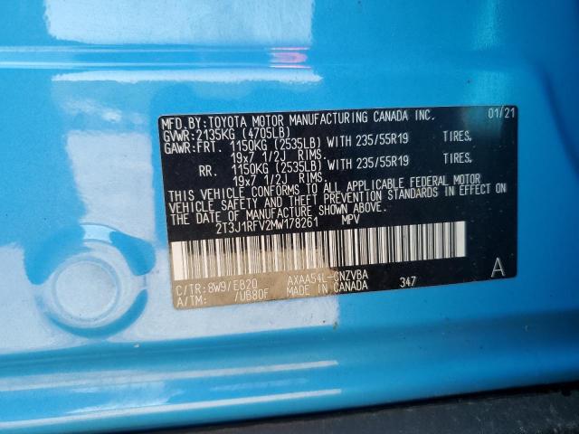 2021 TOYOTA RAV4 ADVEN 2T3J1RFV2MW178261