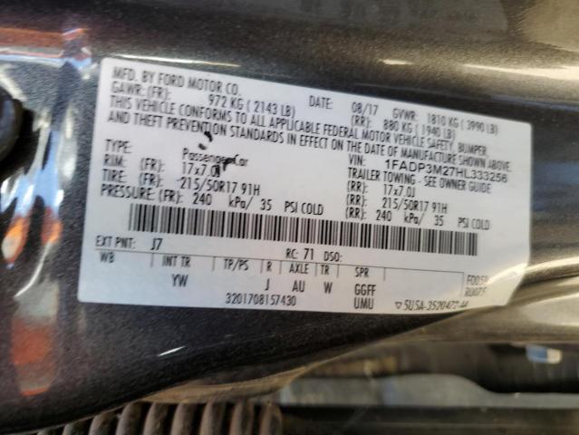 2017 FORD FOCUS SEL 1FADP3M27HL333256