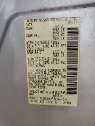 2017 NISSAN MURANO S 5N1AZ2MH7HN198236