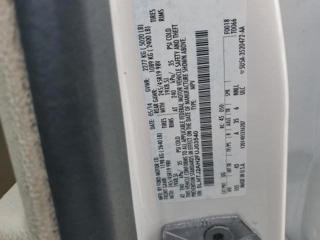 2015 LINCOLN MKC 5LMTJ2AH2FUJ03540