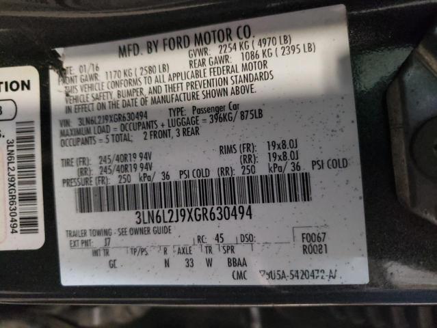 2016 LINCOLN MKZ 3LN6L2J9XGR630494