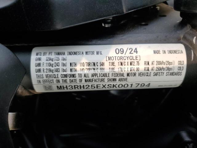 2025 YAMAHA YFZ320 A MH3RH25EXSK001794