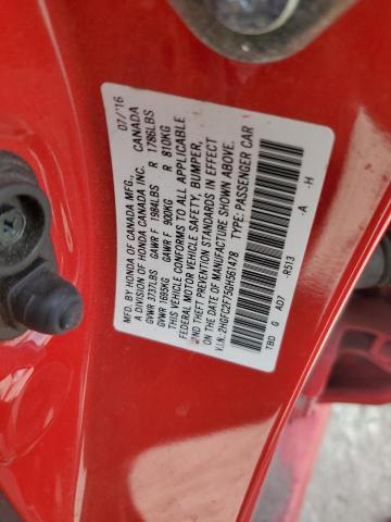 2016 HONDA CIVIC EX 2HGFC2F75GH561478
