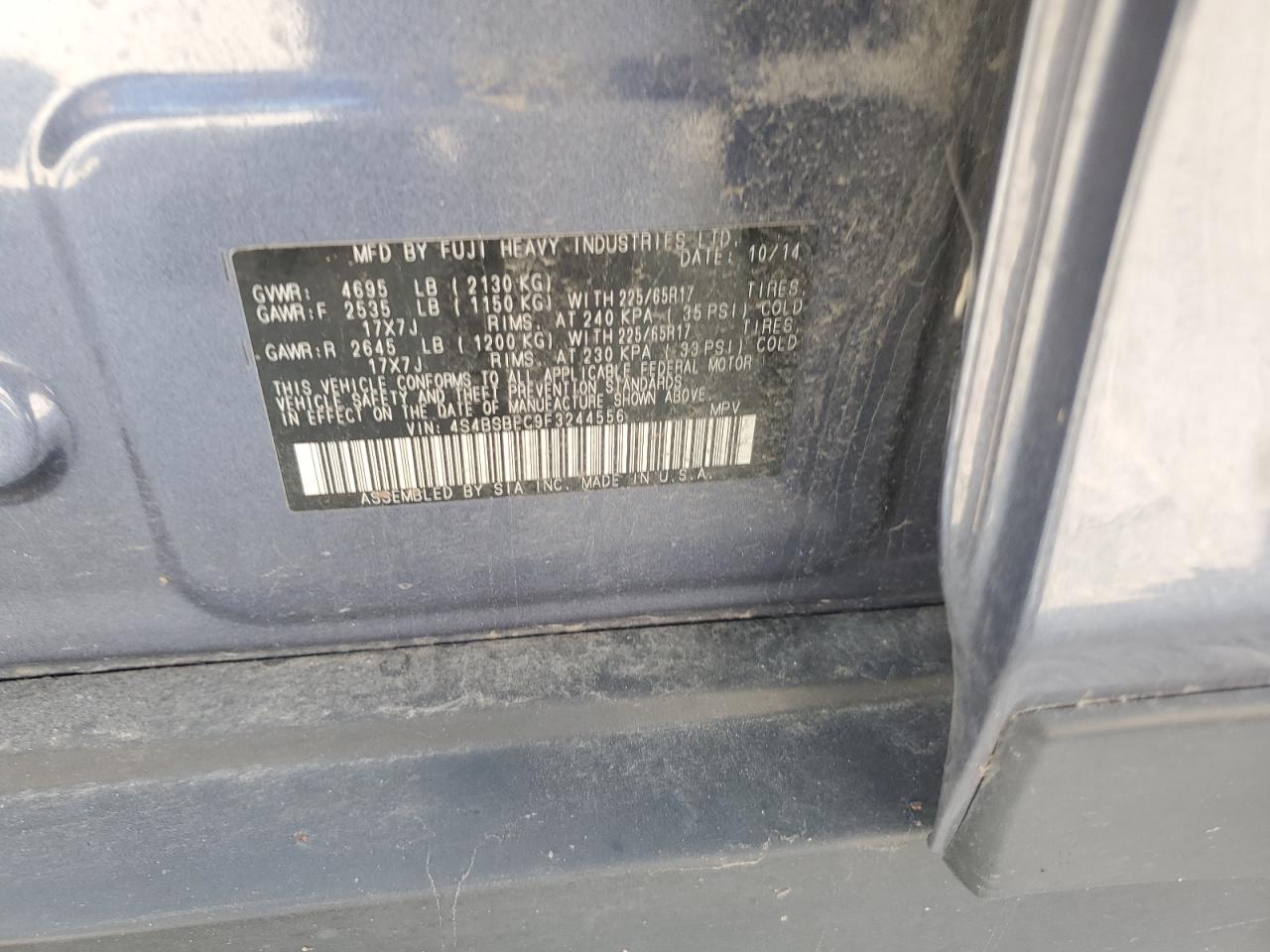 SUBARU OUTBACK 2.5I PREMIUM