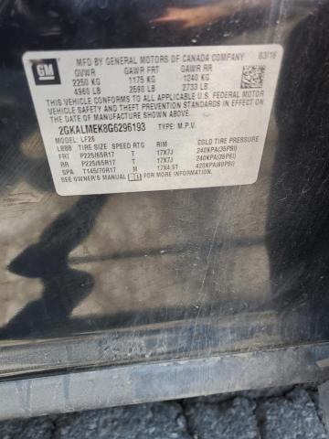 2016 GMC TERRAIN SL 2GKALMEK8G6296193