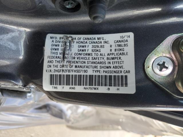 2015 HONDA CIVIC EX 2HGFB2F87FH507190