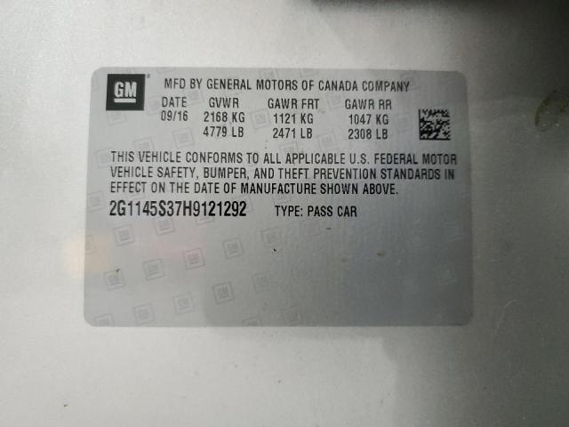 2017 CHEVROLET IMPALA PREMIER 2G1145S37H9121292