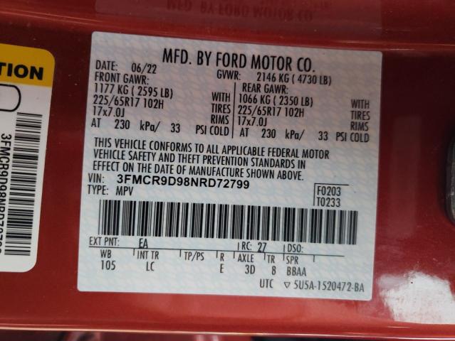 2022 FORD BRONCO SPORT BADLANDS #3294299879