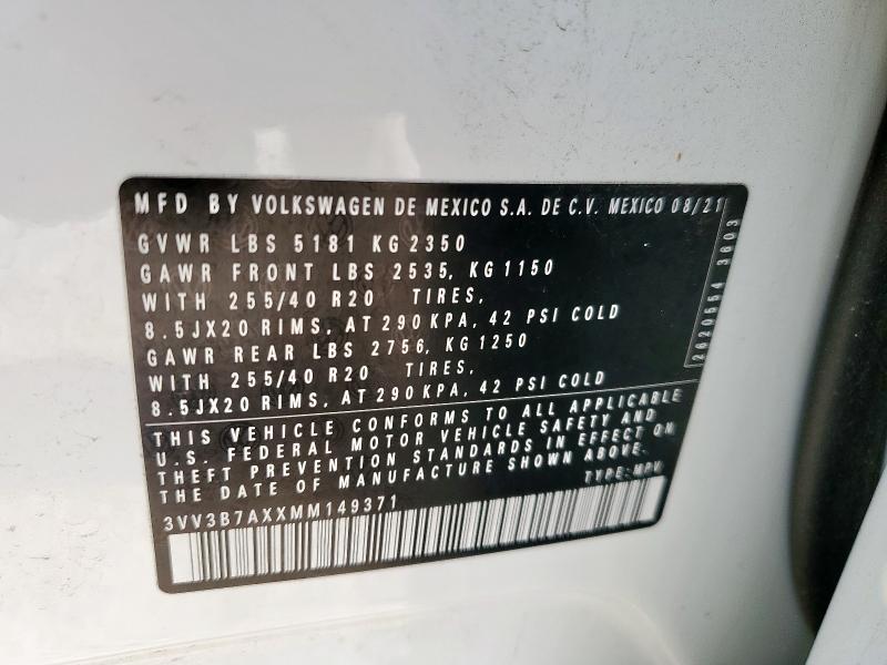 2021 VOLKSWAGEN TIGUAN SE - 3VV3B7AXXMM149371