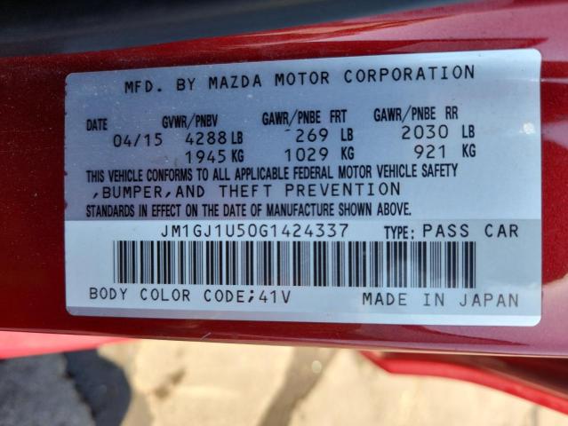 2016 MAZDA 6 SPORT JM1GJ1U50G1424337