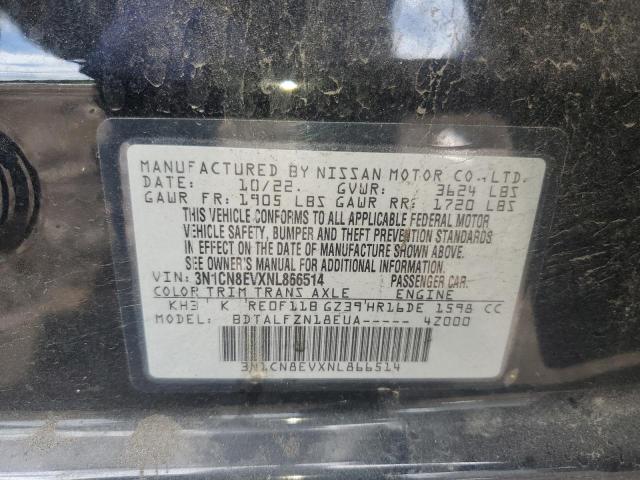 2022 NISSAN VERSA SV 3N1CN8EVXNL866514