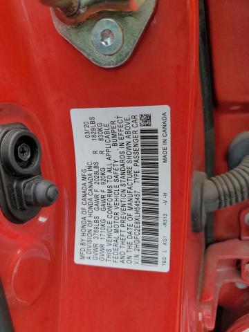 2020 HONDA CIVIC SPORT 2HGFC2E8XLH545457