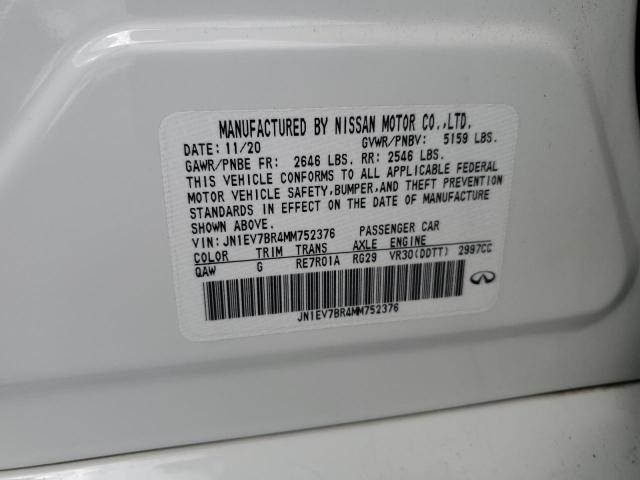 2021 INFINITI Q50 LUXE JN1EV7BR4MM752376