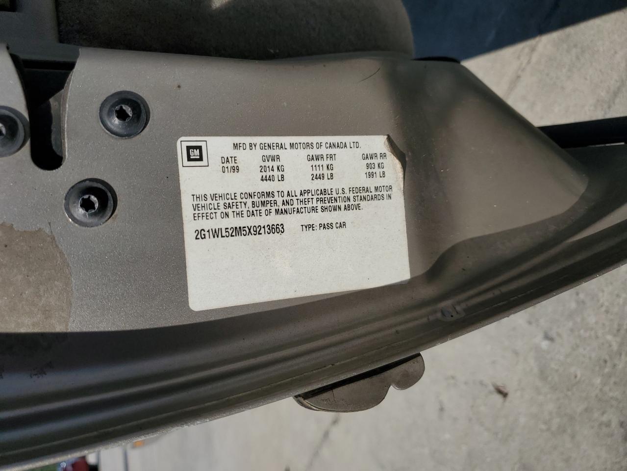 Lot #3283808446 1999 CHEVROLET LUMINA BAS