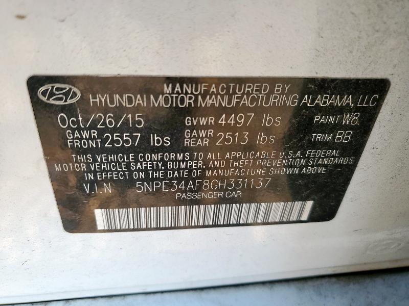 2016 HYUNDAI SONATA SPO - 5NPE34AF8GH331137