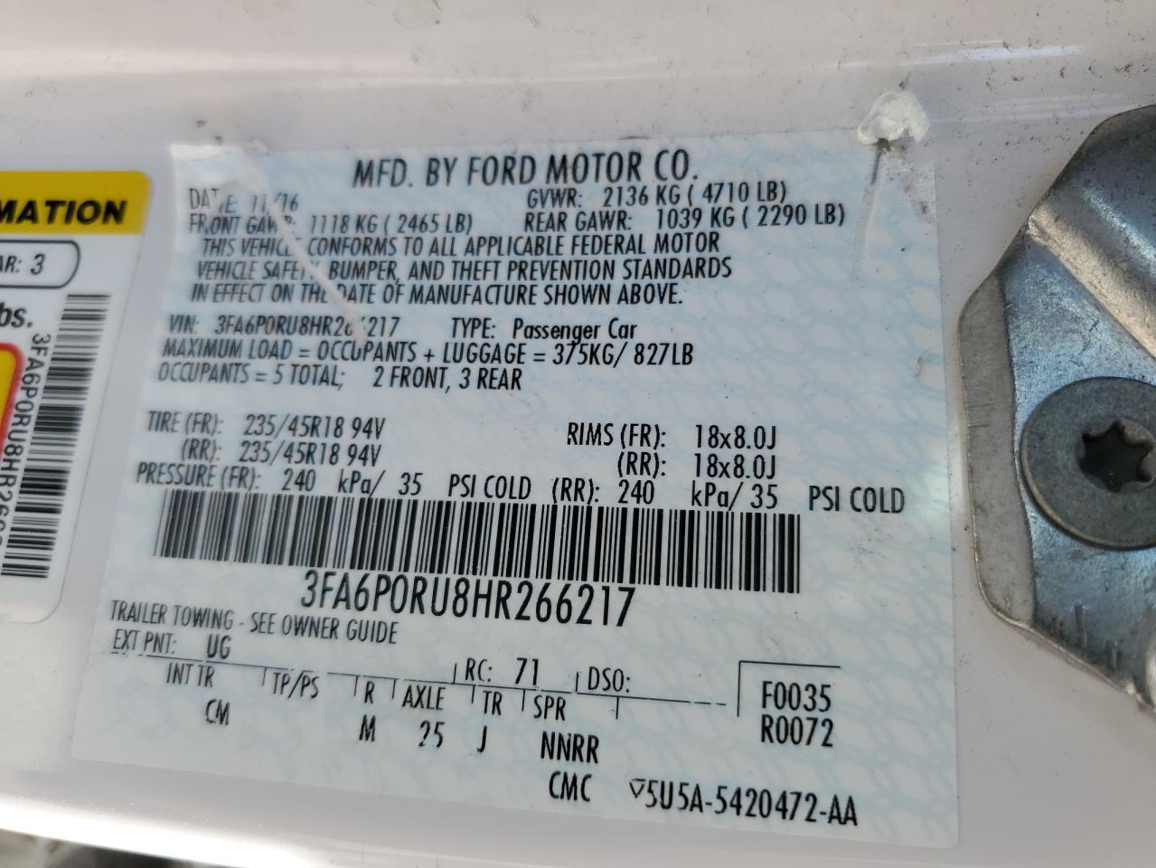 FORD FUSION TITANIUM HEV