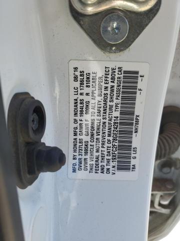 2016 HONDA CIVIC EX 19XFC2F78GE242814